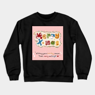 Merry X-Mas Pink Crewneck Sweatshirt